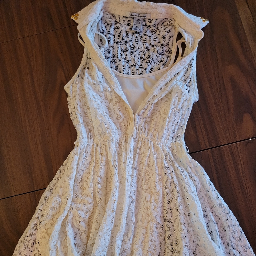 American Rag Lace Dress with slip (belt missing) size Medium, gently worn